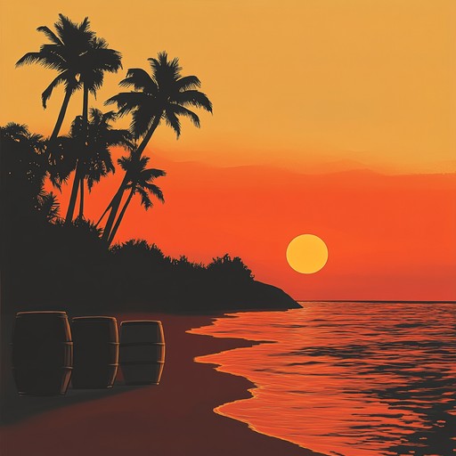 Immerse yourself in the serene beauty of an island sunset as gentle calypso rhythms, played on steel drums, paint a picture of relaxation and tranquility. The soothing melodies, combined with a laid back tempo, create an idyllic musical escape that captures the essence of a peaceful seaside evening.