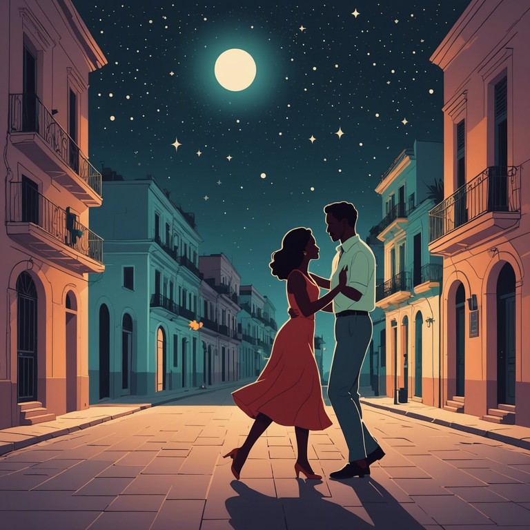 This track captures the essence of a soft, intimate evening in havana, where the melodies swirl like the gentle embrace of lovers under dimly lit skies. The soft congas drive a gentle rhythm, complemented by intricate piano melodies that dance gently across the soundscape, creating a background perfect for close dancing or a solitary reflective evening reminiscing about love.