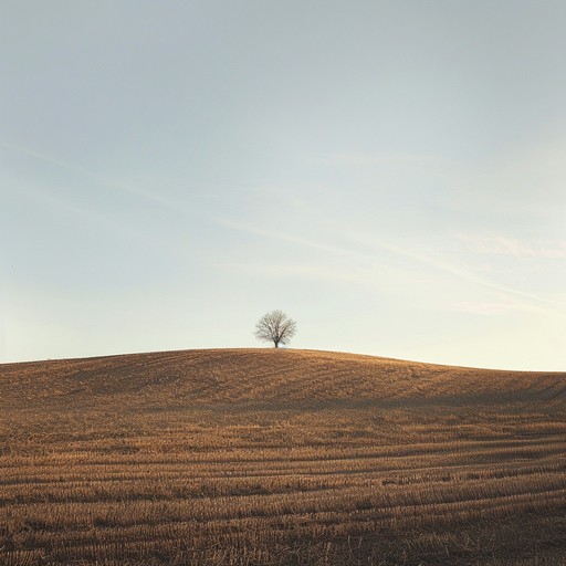 This piece blends gentle acoustic guitar melodies with dark, haunting atmospheric soundscapes, creating an optimistic yet reflective sound. Imagine a twilight scene in a vast field as golden hues give way to the encroaching night. The music evokes a sense of warmth and introspection as it journeys through optimistic chords and shadowy undertones. Ideal for those seeking a tranquil yet gripping musical experience.