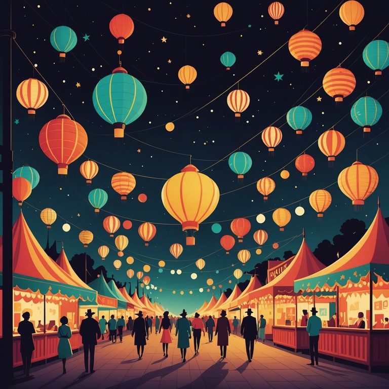 A composition filled with playful and magical motifs, mimicking the mysterious and enchanting ambiance of a moonlit carnival, creating a scene where every note pulls you further into a fantastical soundscape.