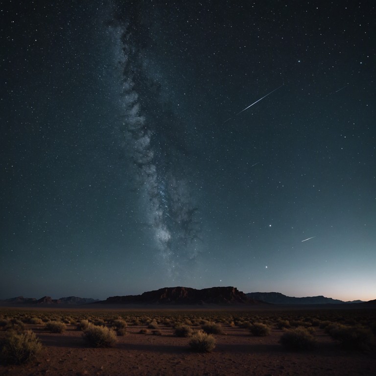 Echoes from the deep explores the fusion of electric guitar and wind instruments to craft a track that taps into the deep seated emotions of the listener, haunting yet enticing, drawing them further into the abyss of sound and sensation amidst a backdrop of a starry night sky.