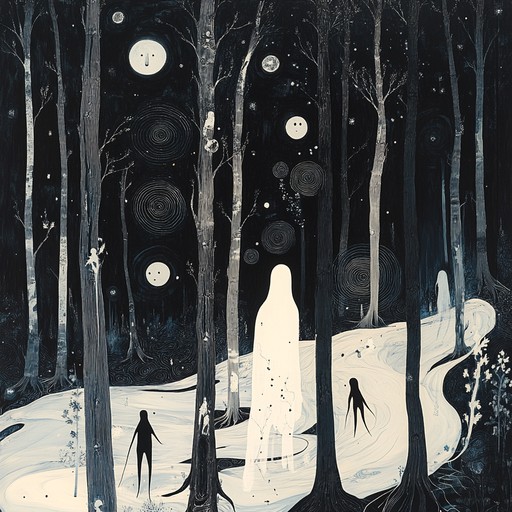 This instrumental freak folk composition delves into a haunting soundscape, weaving eerie melodies through the hurdy gurdy, evoking the sensation of wandering among shadowy trees and hearing mysterious echoes.
