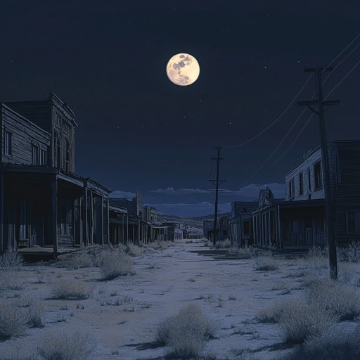 A chilling instrumental that merges western themes with eerie soundscapes, featuring haunting harmonica solos and atmospheric guitar effects, evoking the solitude and mystery of an abandoned desert under moonlight. A chilling instrumental that merges western themes with eerie soundscapes, featuring haunting harmonica solos and atmospheric guitar effects, evoking the solitude and mystery of an abandoned desert under moonlight.