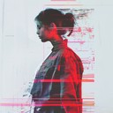 a chaotic, stuttering electronic track