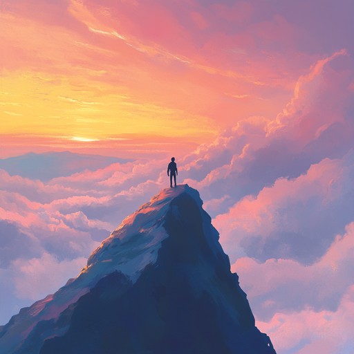 An elevating track centered around an inspiring melody composed on a grand piano, evoking a sense of flight and transcendence. The music rises dynamically, carrying the listener through waves of energetic highs and contemplative lows, designed to inspire and motivate. The piece captures the essence of climbing to new heights, feeling every emotion as the intensity builds towards a triumphant conclusion.