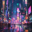 futuristic synths create a jubilant cityscape soundtrack