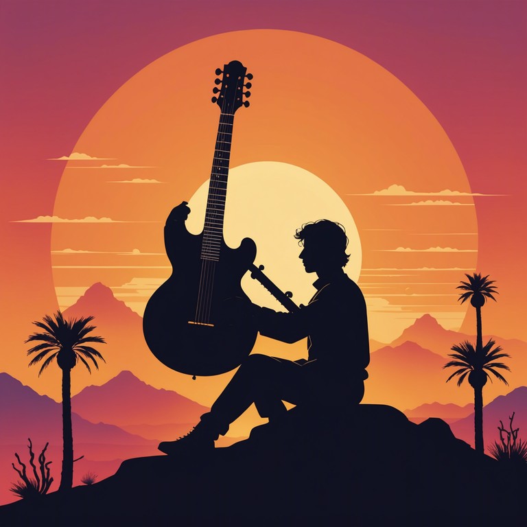 Combining the intricate melodies of traditional indian raga with the raw energy of rock music, this song crafts a sonic landscape that transports listeners to a mystic desert at sunrise. The track builds gradually, introducing complex layers that encapsulate a journey of awakening and discovery.