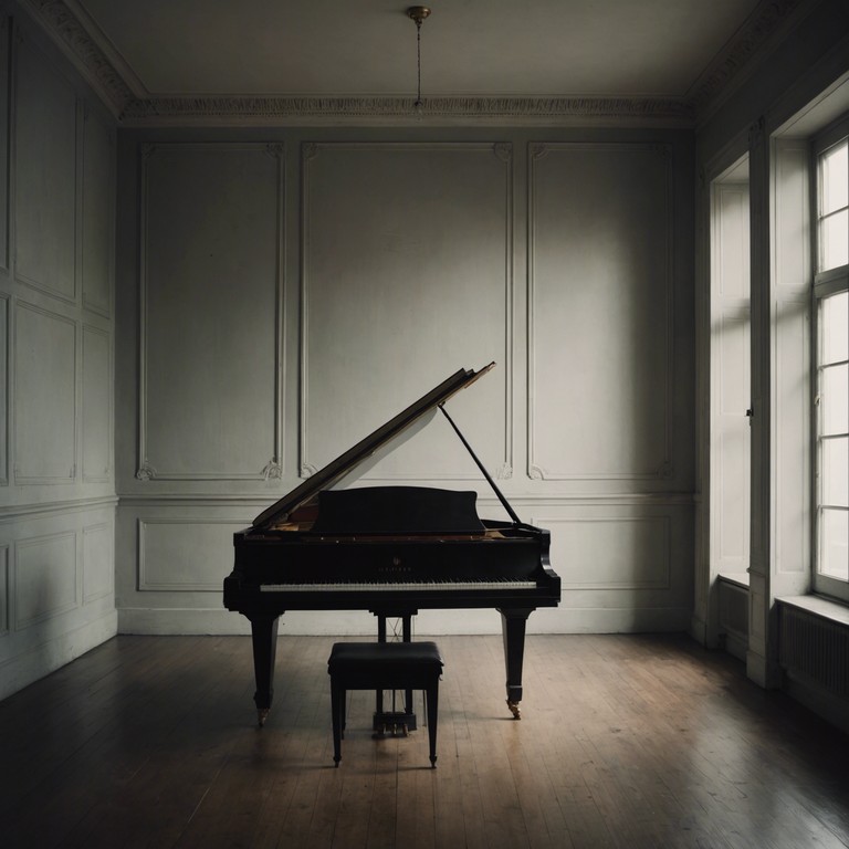 In this track, the sparse arrangement highlights a solitary piano that delicately traces melancholic melodies, echoing like whispers through an abandoned hall. The tender, melancholy notes invite the listener into a reflective, somber state, reflecting themes of loss and solitude.