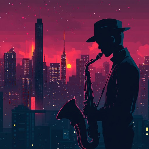 An instrumental lounge piece featuring a soulful saxophone weaving through smooth jazz piano chords, evoking the sophistication of a midnight cityscape and the melancholy of unspoken emotions.