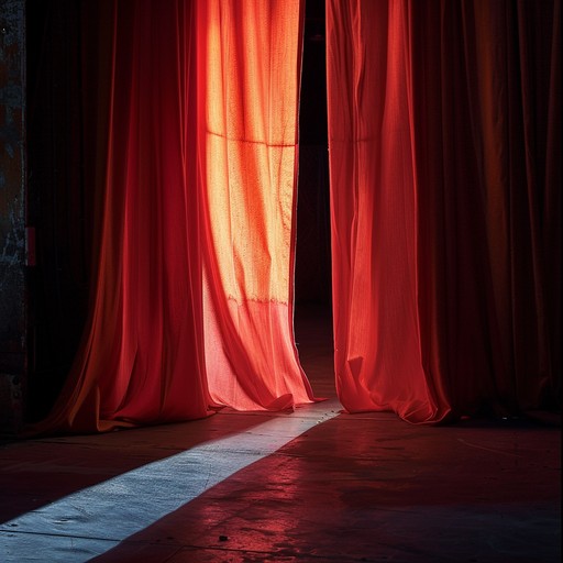 In a long closed broadway theater, faint echoes of past performances meld into a spectral symphony. Cobwebs cling to the velvet curtains, and every creak and whisper tells a forgotten story. The music captures the essence of a place both mournful and mysterious, where the spirits of actors still tread the boards, performing for an audience of shadows.