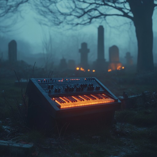 Immerse yourself in a haunting instrumental soundscape reflecting the eerie echoes of 70s synthwave. The synthesizers weave a tapestry of ghostly melodies, creating a chilling, mysterious atmosphere reminiscent of vintage horror films. Ideal for invoking a spooky, nostalgic experience.