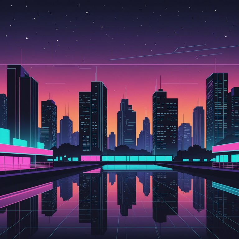 This track combines the serene, ethereal sounds of a solo synthesizer with the dynamic, digitized undertones characteristic of cyberpunk ambiance. The music encapsulates a journey through a neon lit futuristic city, where tranquility coexists with the buzz of advanced, urban technology.