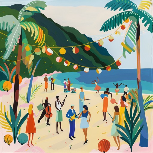 Immerse yourself in the vibrant sounds of a sunny carnival. This bossa nova track captures the essence of celebration with its rhythmic guitar strums, lively percussion, and a festive atmosphere that instantly transports you to a sun soaked brazilian beach party. The melody is infused with sunshine and joy, perfect for setting an upbeat, cheerful mood.