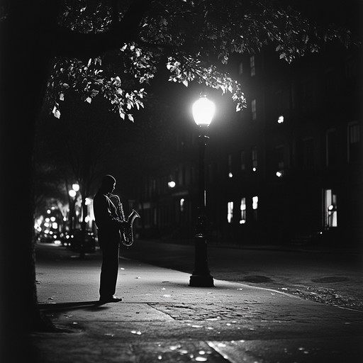 Imagine walking through harlem at midnight, the distant sounds of a solitary saxophonist echoing off the brownstones, blending the rich history of jazz with the vibrant, everyday life of the neighborhood. The music captures the essence of both old and new, reflecting the enduring spirit of a cultural landmark. The subdued intimacy of the saxophone carries tales of past and present, wrapped in the warmth of nostalgic harmonies and the freshness of improvisational jazz