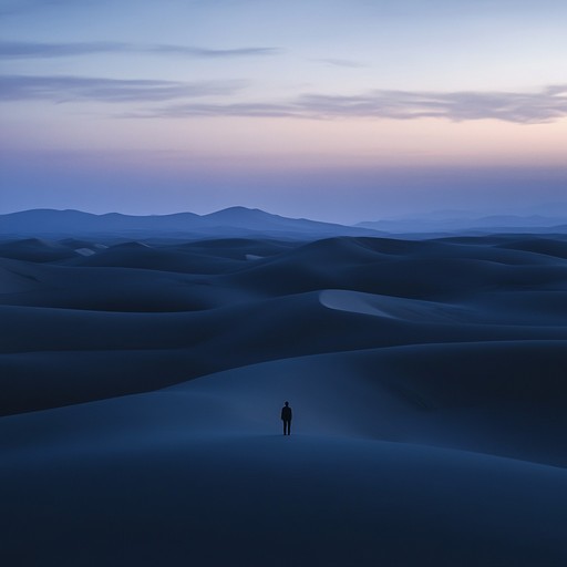 An evocative instrumental capturing the profound solitude of a traveler wandering alone through the vast dunes of the middle east, with haunting melodies played on traditional instruments.