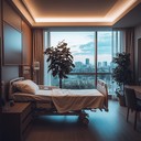 ethereal soundscape evokes a tranquil hospital environment