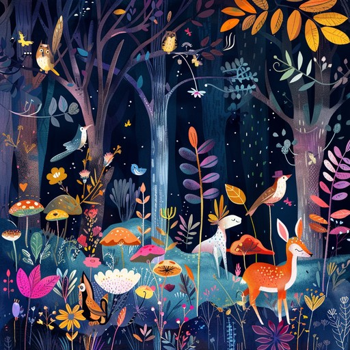 An enchanting orchestral track that tells the joyful and whimsical tales of woodland creatures. Featuring lively violin sections, fluttering woodwinds, and vibrant percussions, this cinematic piece brings to life a magical forest adventure filled with playful and heartwarming moments