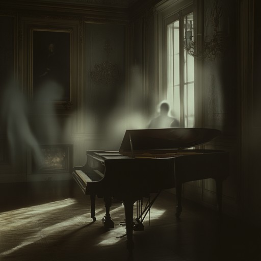 An evocative instrumental journey led by piano, delving into emotions where haunting melodies stir forgotten memories in a dark, theatrical setting