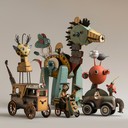 quirky art rock featuring playful toy sound elements