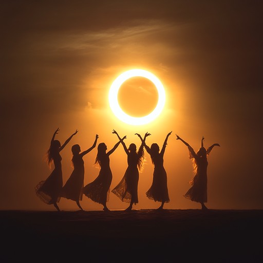 Experience the vibrant fusion of cultures in this high energy rhythmic soundscape, blending traditional and modern elements for an exhilarating musical journey. Perfect for a dance party under a solar eclipse, this track will transport you to a world of excitement and vibrant celebration.