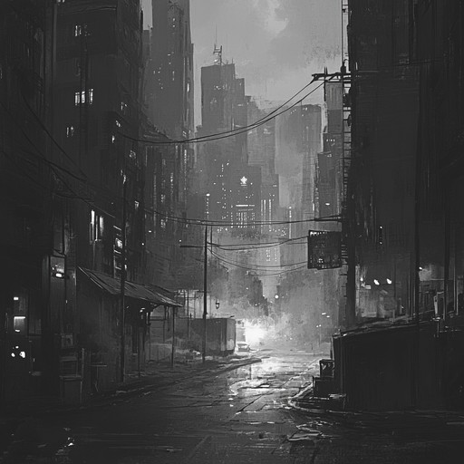 Experience a haunting instrumental with intricate beats and dark, brooding synth tones, encapsulating the hidden sorrows lurking within an urban landscape. The music weaves through abandoned alleys and echoing subway tunnels, creating an immersive atmosphere that captures the city's melancholic essence.