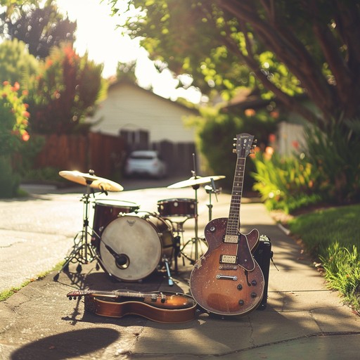 An upbeat, lively garage track with engaging melodies and a sense of nostalgia. Electric guitar leads the charge with infectious riffs, supported by a vibrant rhythm section. Perfect for evoking the carefree joy of suburban summer days.