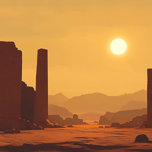 Experience an epic musical journey through vast deserts teeming with ancient mysteries. The composition marries middle eastern traditional tunes with rich cinematic orchestration, perfect for evoking the grandeur of a caravan traversing the timeless sands.