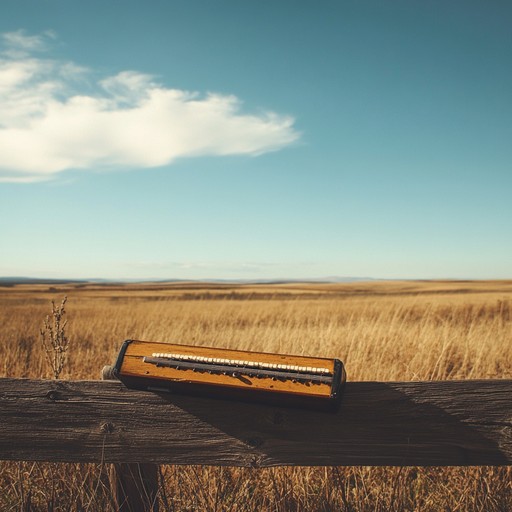 An upbeat instrumental capturing the joy of riding through the open plains, featuring spirited harmonica melodies and rhythmic accompaniment, embodying the exhilaration of western adventures and the warmth of the sun drenched prairies.