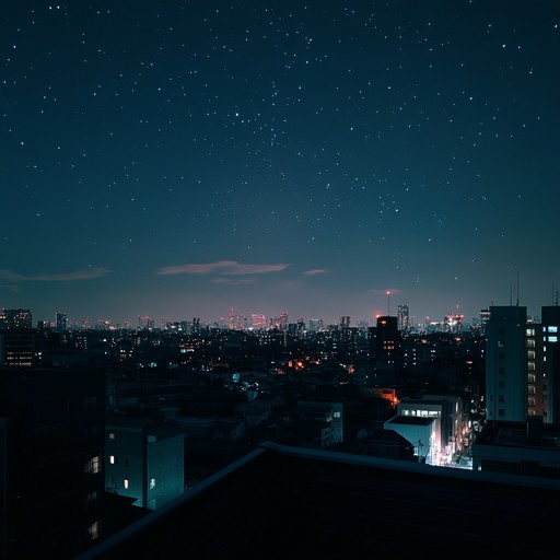 Imagine a serene city night, where the glow of streetlights meets the tranquil beats of jazz infused hip hop, creating a reflective and mellow soundscape.