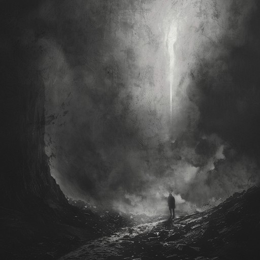 A relentless, pounding composition that drags the listener into a dark, twisted realm of despair and madness. Distorted, heavy guitar riffs and thunderous drum beats create an oppressive atmosphere, while eerie synths and dissonant melodies weave a tapestry of psychological torment. The track builds in intensity, culminating in a cacophonous crescendo that leaves the listener feeling trapped and overwhelmed by the weight of their own mind.