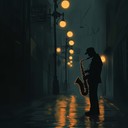 a soulful jazz piece evoking anxious moods in urban nights.