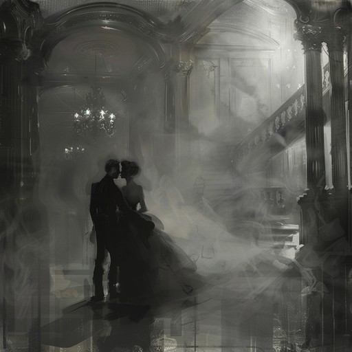 The eerie melody of a phantom waltz reverberates through the dusty, cobweb-filled ballroom of a long-forgotten mansion. The ghostly tune seems to emanate from an antique music box, its delicate notes tinged with melancholy and nostalgia. As the waltz continues, the faint sound of creaking floorboards and the rustling of unseen dancers' gowns add to the spine-chilling atmosphere