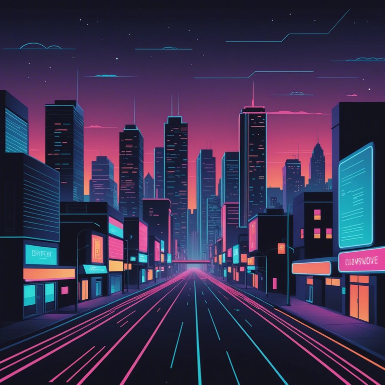 A synthwave track that captures the essence of an anxious cityscape at night, with pulsating beats and eerie synth melodies creating a sense of unease and anticipation. The music conveys a journey through shadowy, neon lit streets where suspense and thrill dominate the atmosphere.