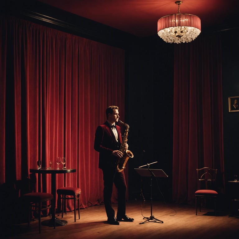 This track captures the essence of a soul stirred evening in a vintage cabaret club, where a saxophonist plays sultry tunes under the dim glow of tabletop lamps. The music travels like whispers, carrying tales of longing and love, ensnaring the audience in a dream like blanket of emotions