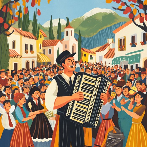 A vibrant instrumental combining modern chalga beats with traditional balkan folk tunes, inspiring lively dance and celebration.