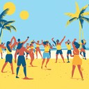 cheerful, energetic 70s instrumental for dancing fun