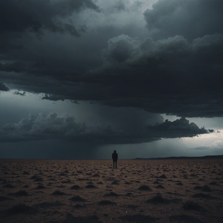 Craft a track that uses deep, reverberating percussion to invoke a sense of unease and desolation, complemented by the hollow echoes and minimalist ambient soundscapes to enhance the dark, foreboding atmosphere. This piece should feel like a journey through an abandoned space station or a desolate wasteland. Craft a track that uses deep, reverberating percussion to invoke a sense of unease and desolation, complemented by the hollow echoes and minimalist ambient soundscapes to enhance the dark, foreboding atmosphere. This piece should feel like a journey through an abandoned space station or a desolate wasteland.