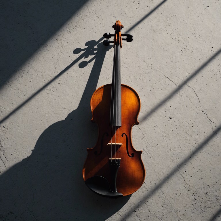 An evocative violin piece that invites the listener to dive into their subconscious motives, supported by overhead cinematic touches that enhance the experience of introspection and overcoming.