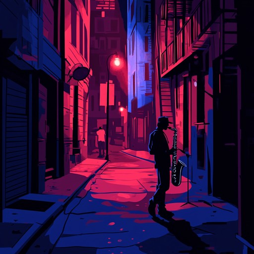 A brooding instrumental blend of jazz and house, featuring sinister basslines, haunting saxophone melodies, and driving beats that evoke a sense of urban mystery after dark