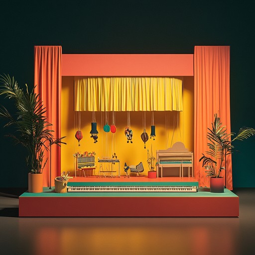 A theatrical and buoyant composition evoking the antics of marionettes on stage. The whimsical strings and animated rhythms create a playful atmosphere, full of youthful energy and charming mischief