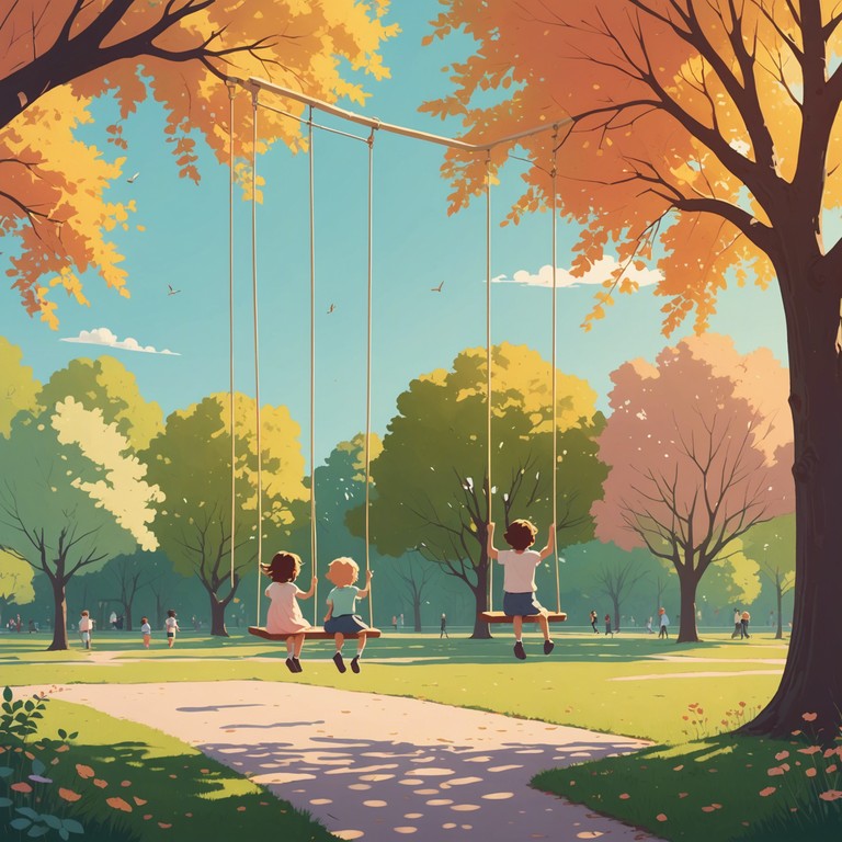 An instrumental capturing the delicate whispers of laughter and soft footsteps around a playground, with each melody note inviting smiles and a nostalgic trip back to the wonderful moments of childlike joy