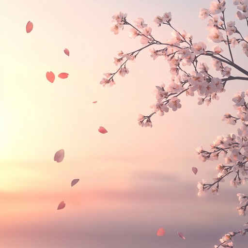 An ethereal and heartfelt instrumental piece capturing the fleeting beauty of cherry blossoms. The delicate piano tones intertwine with soft strings, evoking the warmth and wistfulness often found in coming of age anime scenes. The sound is both serene and emotionally rich, transporting the listener to a peaceful yet nostalgic moment under the cherry blossoms.