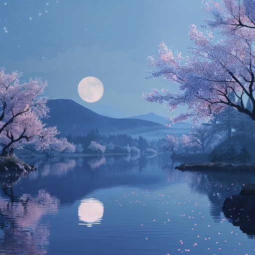 Envision a serene evening in an anime world, where tranquility reigns under the starry sky. This ambient instrumental expresses the gentle, calm essence of a quiet night, making it an ideal backdrop for relaxation or reflection.