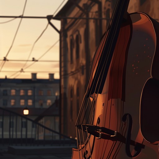 Imagine a scene where the rigorous environment of a military base slowly transitions into an evening where soldiers find comfort in gentle, passionate rhythms emanating from a solitary cello. The music blends the world of military discipline with the personal, soft touches of human emotion, crafting a story of love and duty.