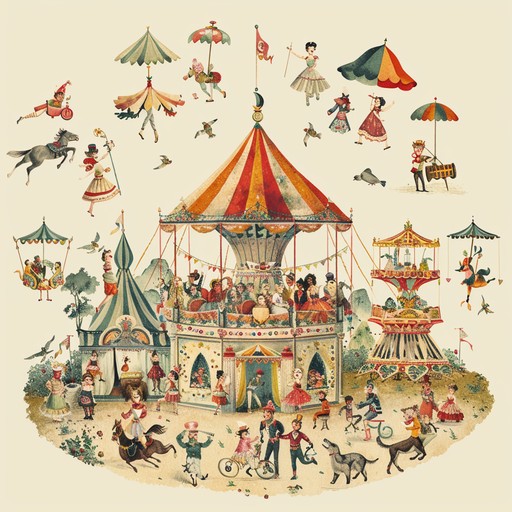 This instrumental piece guides you through a whimsical adventure at a majestic carnival, featuring a playful and dramatic soundscape. Expect bursts of excitement, whimsical moments, and a sense of wonder that captures the spirit of a magical day at the circus.