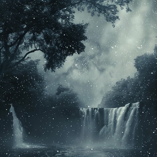 Explore a serene blend of synthetic soundscapes and natural ambiance, inspired by the soothing patterns of celestial echoes merging with cascading waterfalls. It creates an ethereal, meditative environment that immerses the listener in peaceful tranquility.