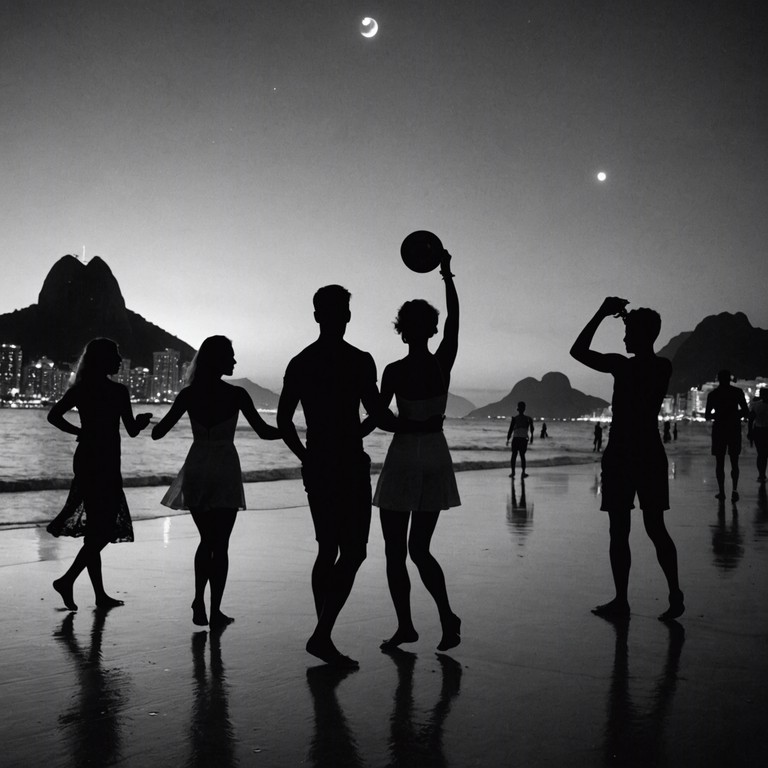 As the moon casts its silvery light across the sands of ipanema, a melody played on the tambourine echoes down the languid, winding streets of rio, encapsulating the essence of love and the pulsating heart of brazilian culture.