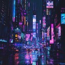 vibrant electrifying beatscapes in a futuristic digital realm