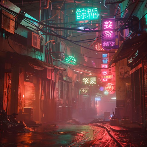 Imagine walking through gritty, neon lit streets; pulsating basslines punctuate the pulse of city life, with textured synth layers capturing the complexity and raw energy of the urban jungle.