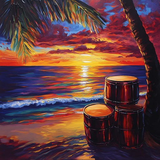 A soothing instrumental calypso piece that captures the tranquil essence of a caribbean sunset, with gentle steel drums and soft rhythms that mimic the ebb and flow of the sea.